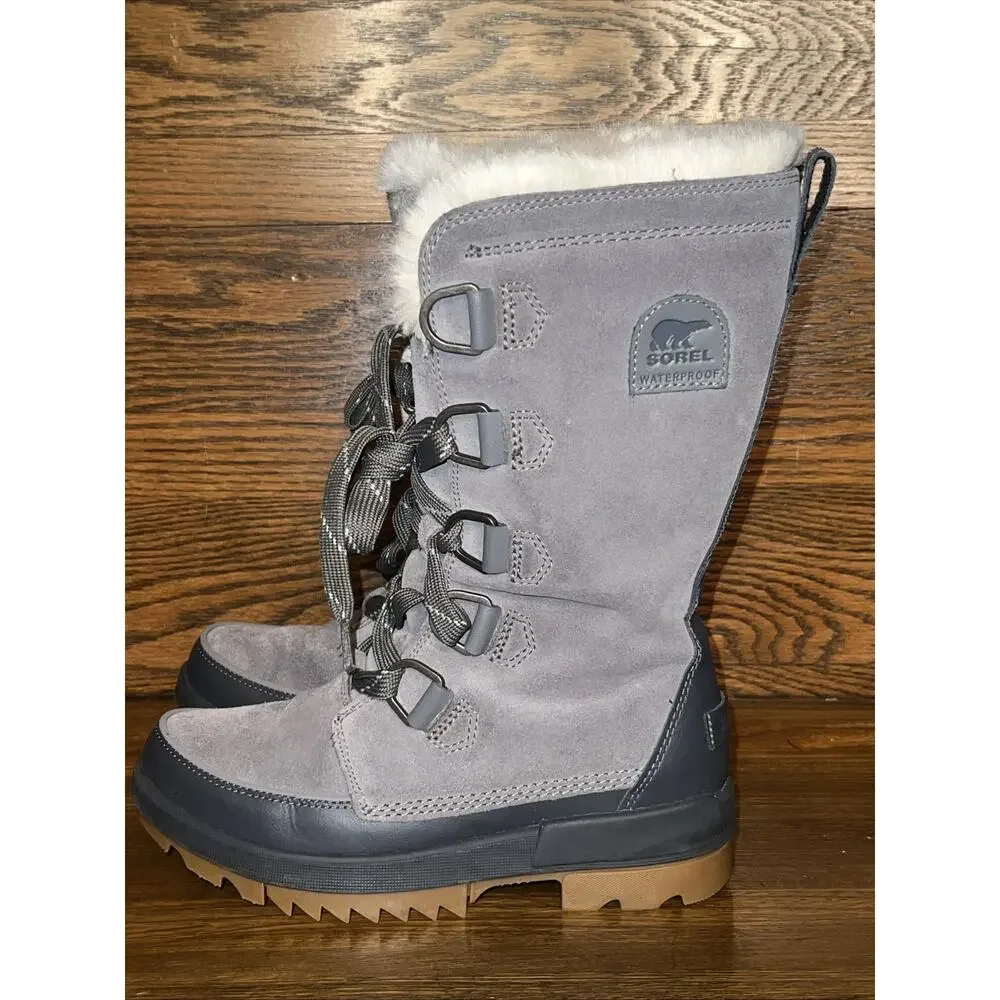 Sorel Women's Torino II Tall Snow Boot Gray Size 7 Waterproof EUC